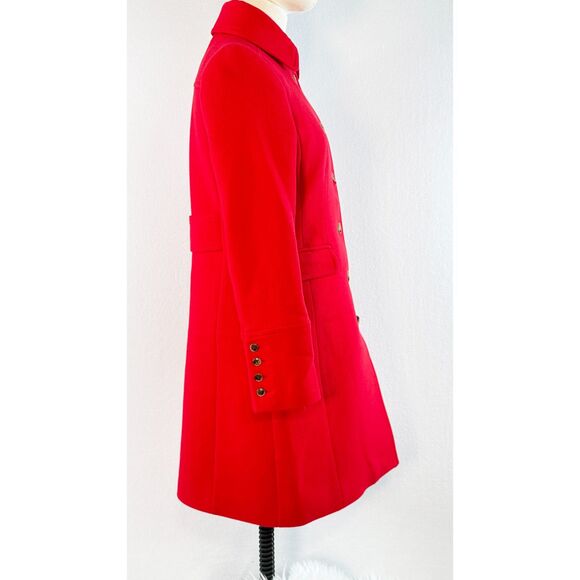 J Crew | Classic Lady Day Coat Sz 4 in Red | Italian Thinsulate® - Picture 2 of 10